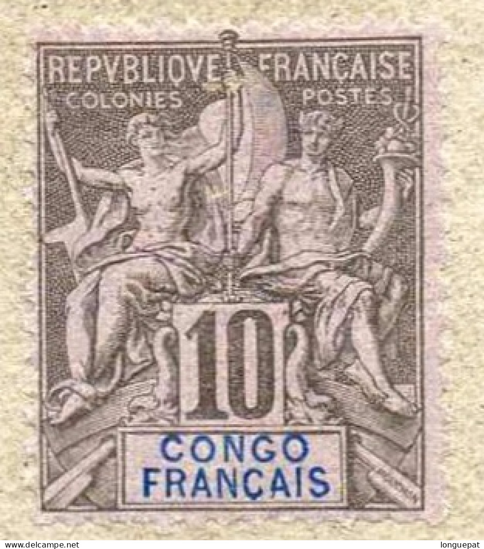 CONGO : Groupe Allégorique, Papier Teinté - - Unused Stamps