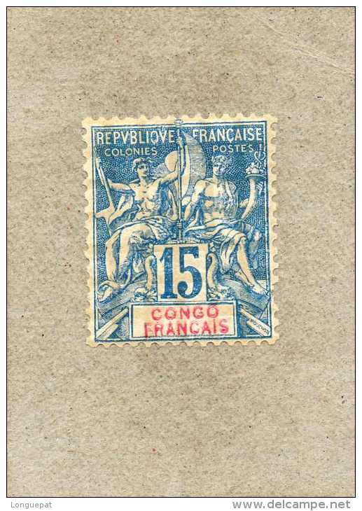 CONGO : Groupe Allégorique, Papier Teinté - - Unused Stamps