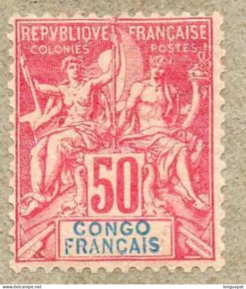 CONGO : Groupe Allégorique, Papier Teinté - - Unused Stamps