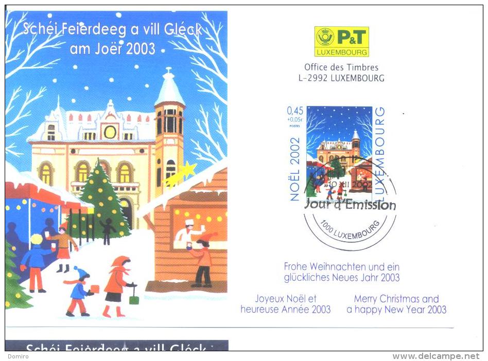 Lux Carte De Voeux Poste Luxembourg 2003 - Cartoline Commemorative