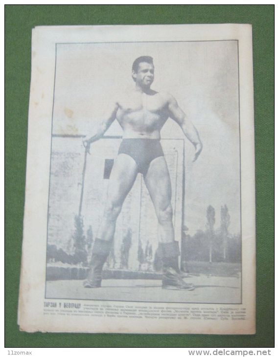 Tarzan Gordon Scott In Belgrade, On Cover Magazine 1961 + Story. - Revistas & Periódicos