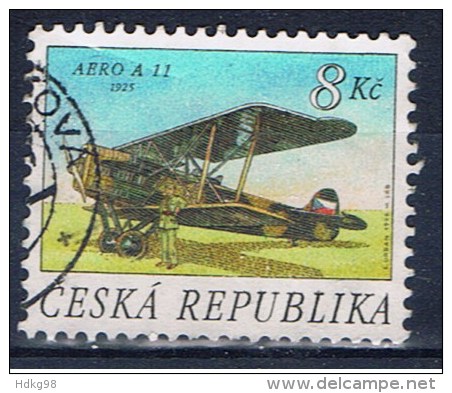 CZ+ Tschechei 1996 Mi 128 Flugzeug - Used Stamps