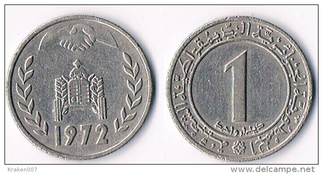 Algeria  1 Dinar  1972 - Algérie