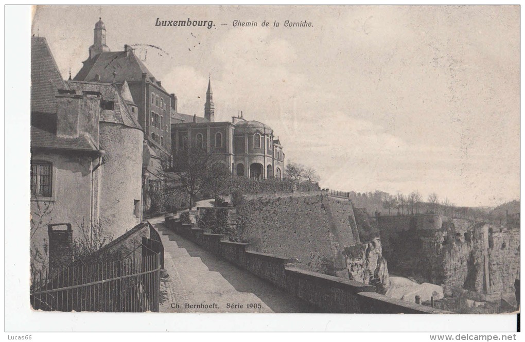 1905 LUXEMBOURG -  CHEMIN DE LA CORNICHE - Luxembourg - Ville