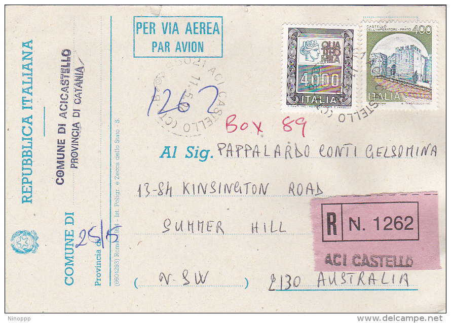 Italy 1994 Electoral Card Registered Sent To Australia - Unclassified