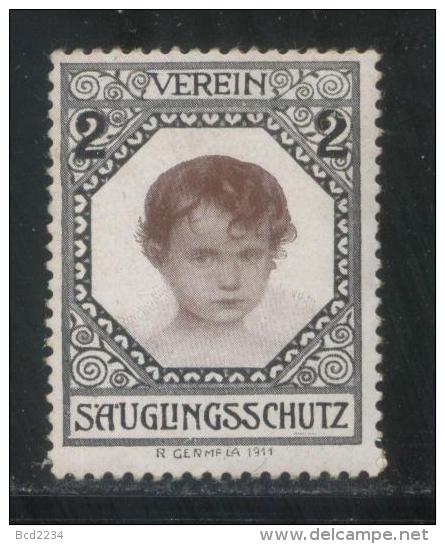 AUSTRIA 1911 INFANT PROTECTION LEAGUE FUND RAISING LABEL T2 HINGED MINT CINDERELLA - Personalisierte Briefmarken