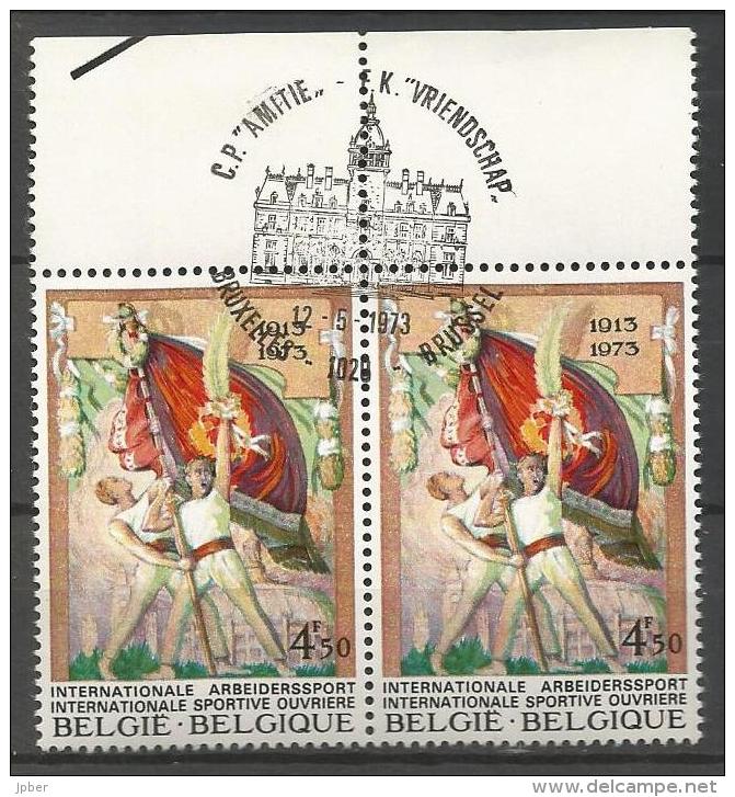Belgique - COB N°1674 - Internationale Sportive Ouvrière - Obl. 1er Jour - C.P.Amitié - F.K.Vriendschap - N198 - Used Stamps