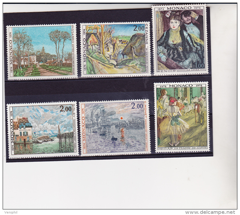 MONACO - SERIE IMPRESSIONNISTES N° 967-72 NEUF XX    COTE: 32:€ - Andere & Zonder Classificatie