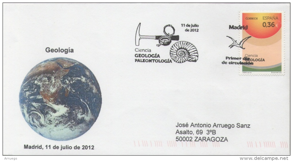 SPAIN. FDC. GEOLOGY. 2012 - FDC