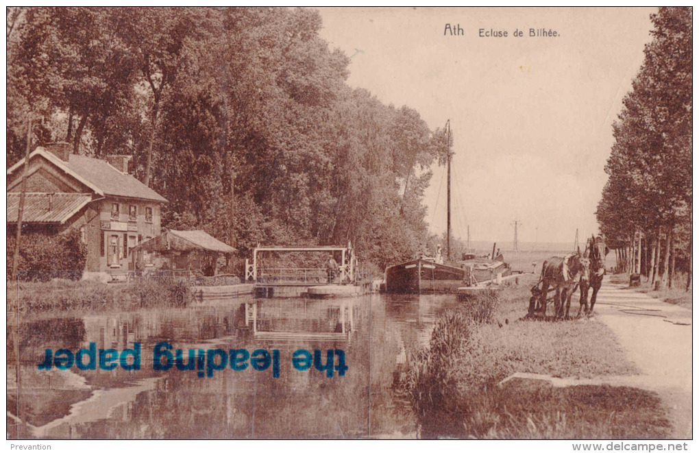 ATH - Ecluse De Bilhée - Avec Péniche Et Cheval Et âne De Halage - Ath