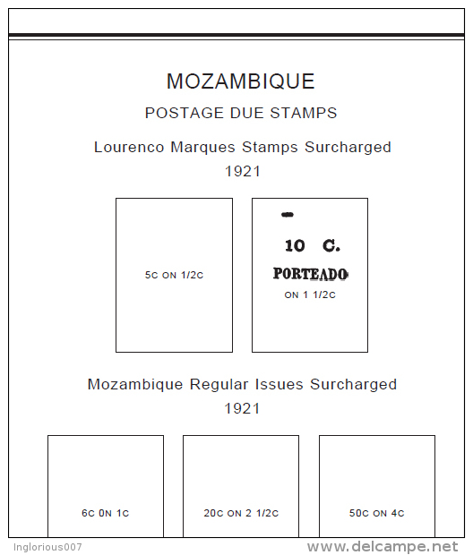 MOZAMBIQUE STAMP ALBUM PAGES 1877-2010 (607 Pages) - Engels