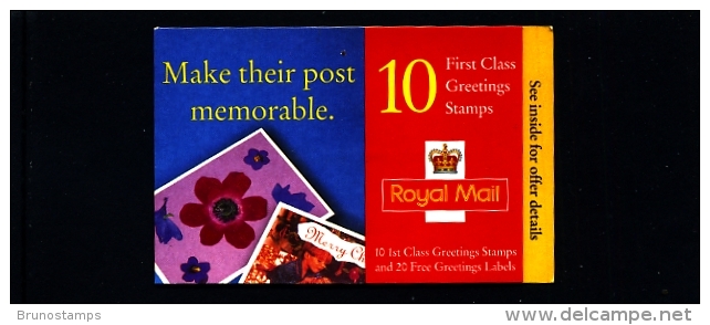 GREAT BRITAIN - 1998 CREATE A CARD GREETINGS BOOKLET MINT NH  KX 12 - Libretti