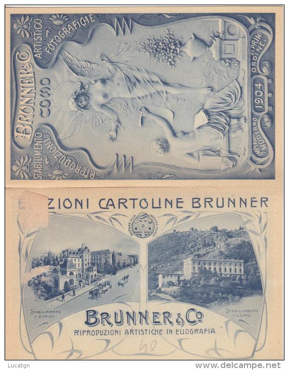 Cartolina Della Brunner Di Como.Doppia Con Listino Prezzi. - Como