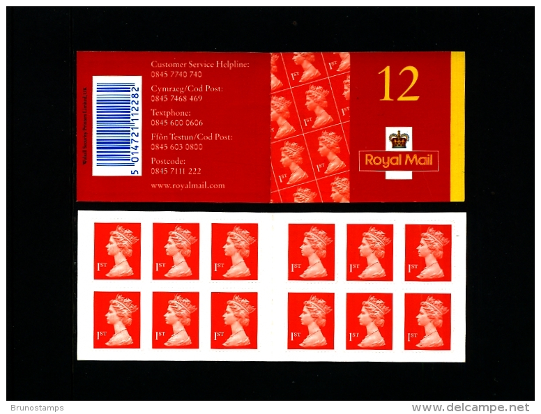 GREAT BRITAIN - SELF-ADHESIVE BOOKLET 12 X 1st  WALSALL COD POST  MINT NH  MF 2a - Carnets