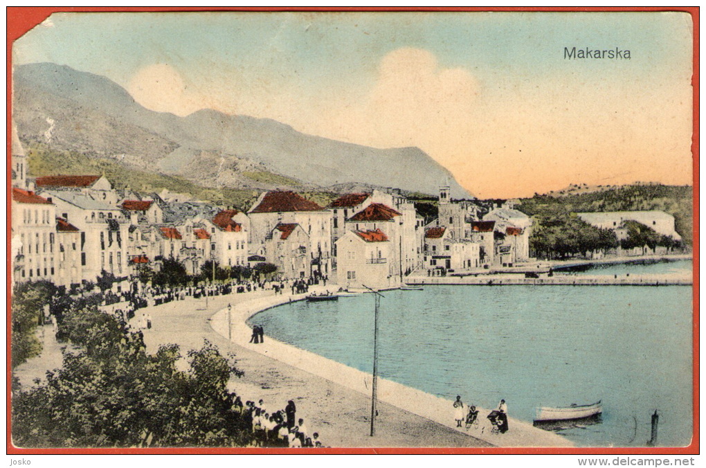 MAKARSKA - Ophod Na Stogodišnjicu Zavjeta Srcu Isusovu  ( Croatia ) * Travelled 1917. To Imotski * Censure Spalato - Croatia