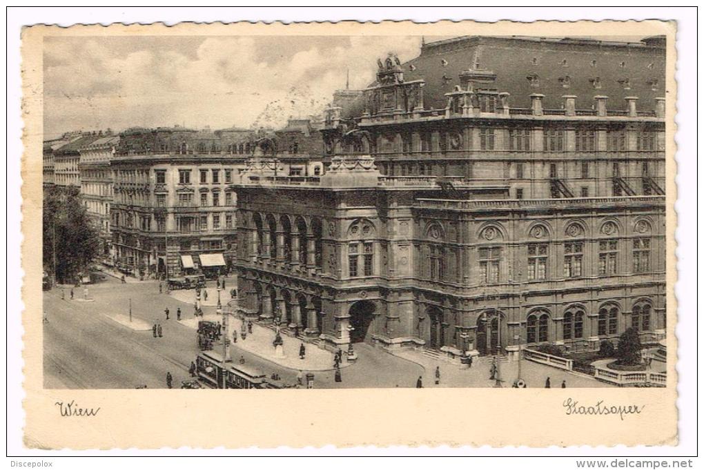 I1383 Wien - Staatsoper - Tram / Viaggiata 1937 - Vienna Center