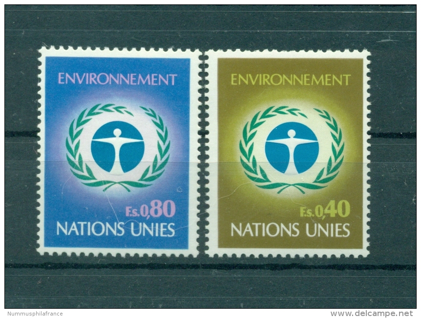 Nations Unies  Géneve 1972 - Michel N. 25/26  -  "Environnement" - Nuevos