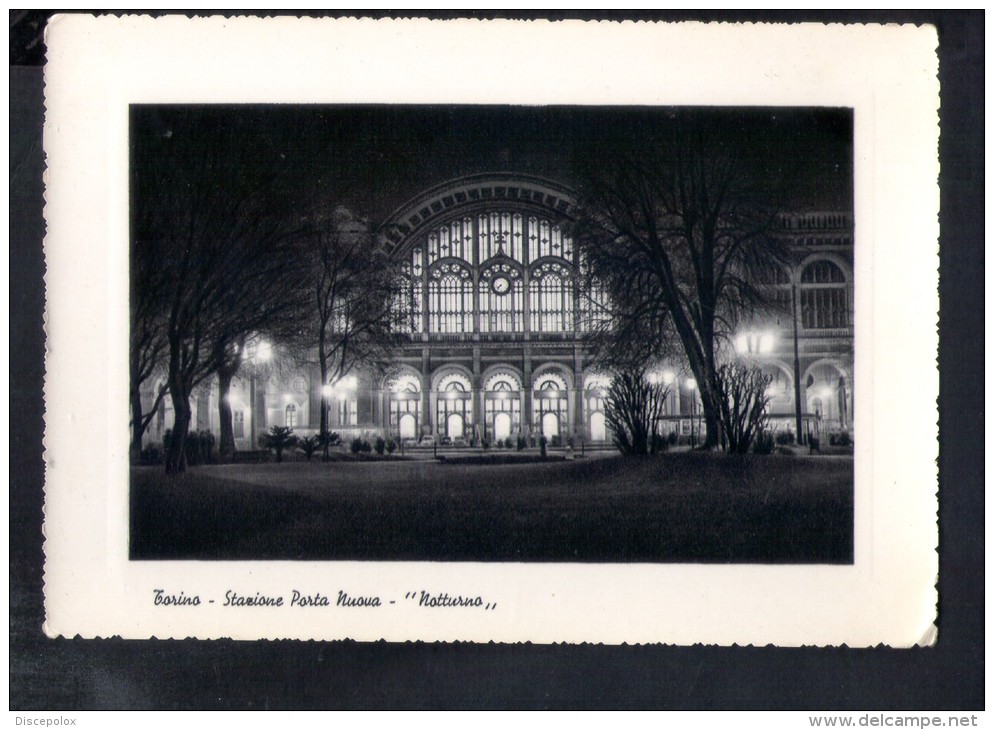 L955 Torino ( Torin ) Stazione Porta Nuova, Notturno - Station - Used 1952 - Ed. CTC - Stazione Porta Nuova