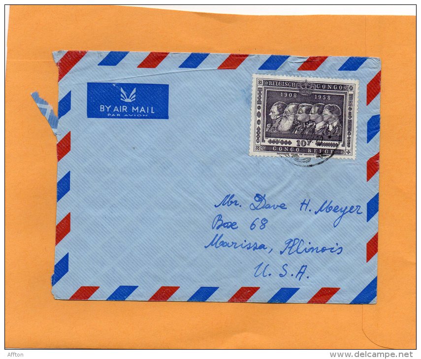 Congo 1958 Cover Mailed USA - Brieven En Documenten