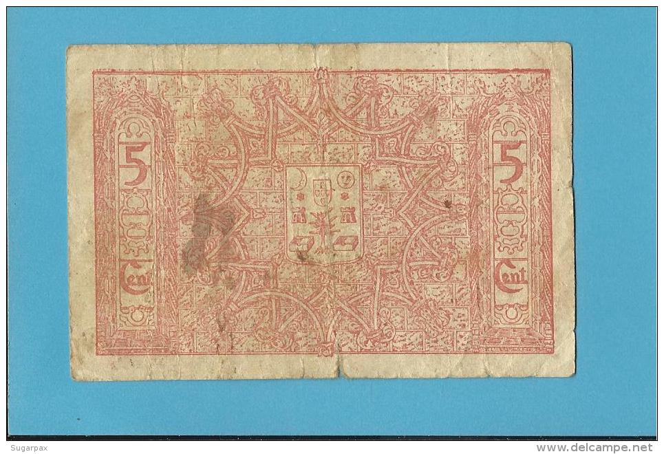 ESTREMOZ - CÉDULA De 5 CENTAVOS - 1921 - PORTUGAL - EMERGENCY PAPER MONEY - NOTGELD - Portogallo