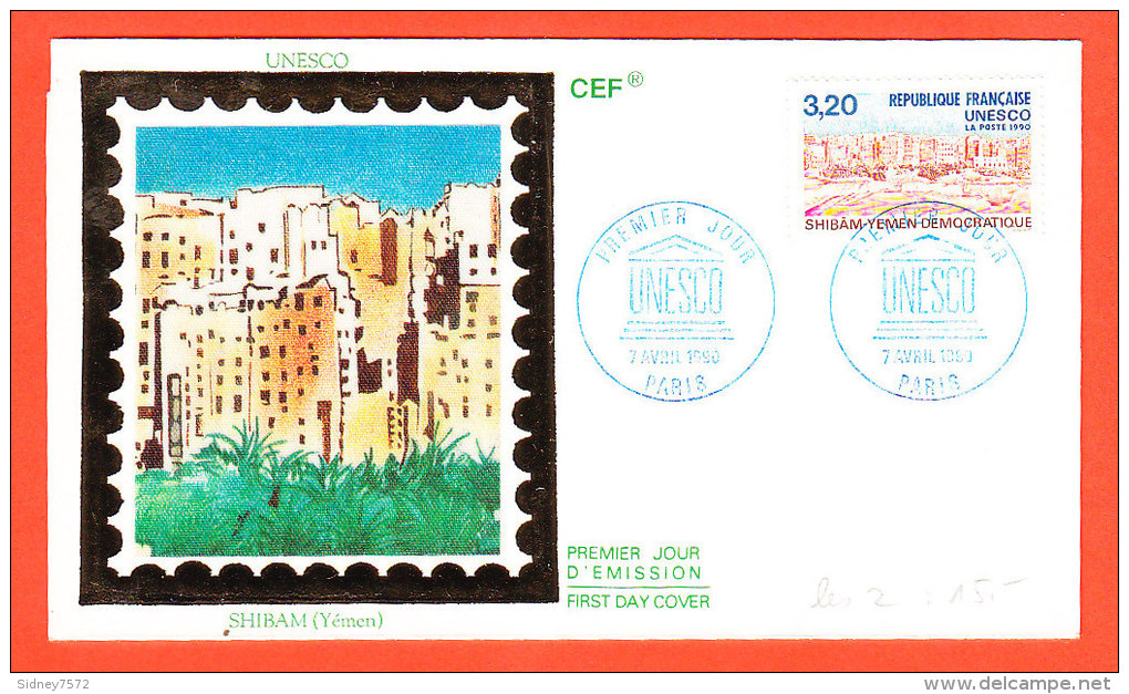 France UNESCO _ 1990 _ N° 102 Et 103 _ Deux Enveloppes 1er Jour - Cartas & Documentos