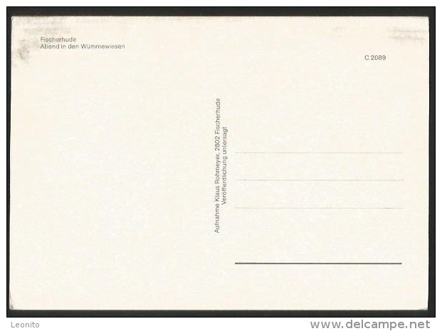 FISCHERHUDE Abend In Der Wümmewiesen Wümme Verden Ottersberg - Verden