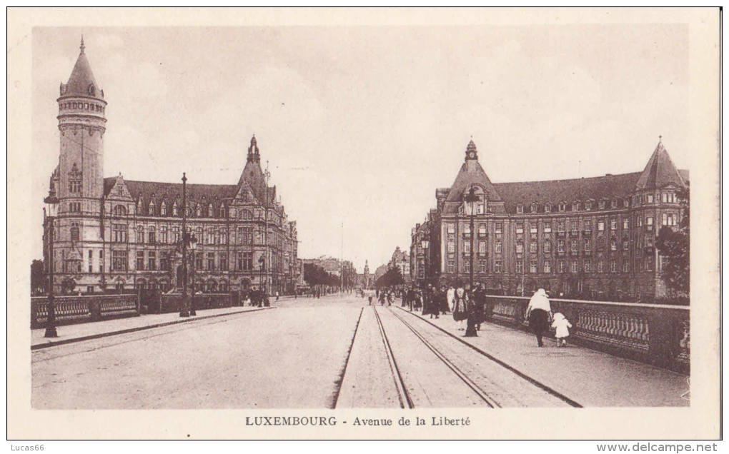 1920 CIRCA LUXEMBOURG AVENUE DE LA LIBERTE - Luxemburg - Town