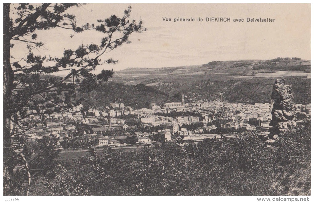 1920 DIEKIRCH VUE GENERALE AVEC DEIVELSETER - Diekirch