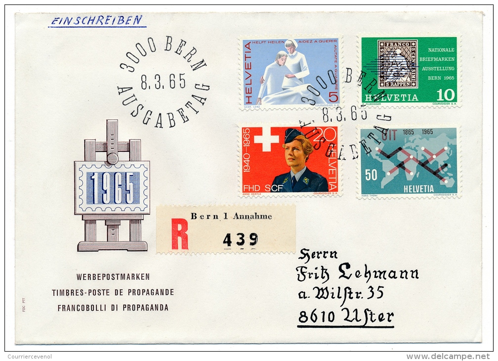 SUISSE - NABRA 1965 + Série Exposition / UIT / Service Féminin / Soins - 12 Enveloppes + 1 Carton Salon De L'auto - FDC