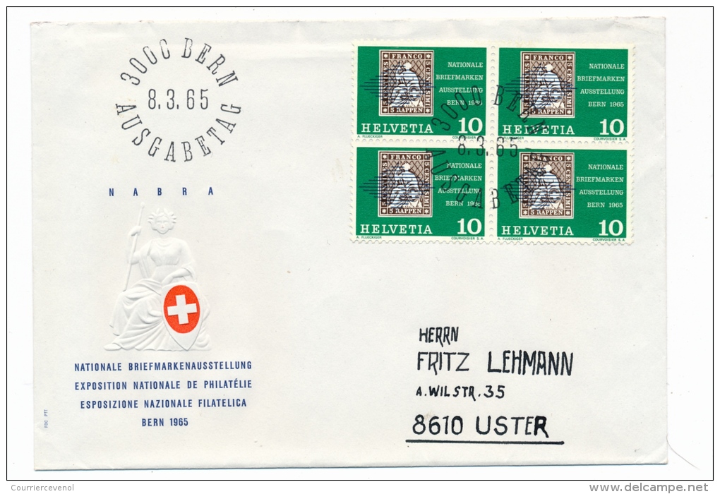 SUISSE - NABRA 1965 + Série Exposition / UIT / Service Féminin / Soins - 12 Enveloppes + 1 Carton Salon De L'auto - FDC