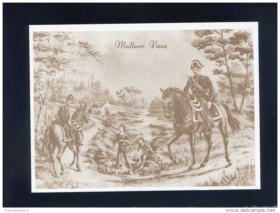 Gendarmerie C - Gendarme S à Cheval En Surveillance Générale - Carte De Voeux - Militaria - Police & Gendarmerie