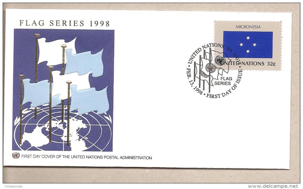 ONU New York - Busta FDC: Bandiera Micronesia - 1998 - FDC