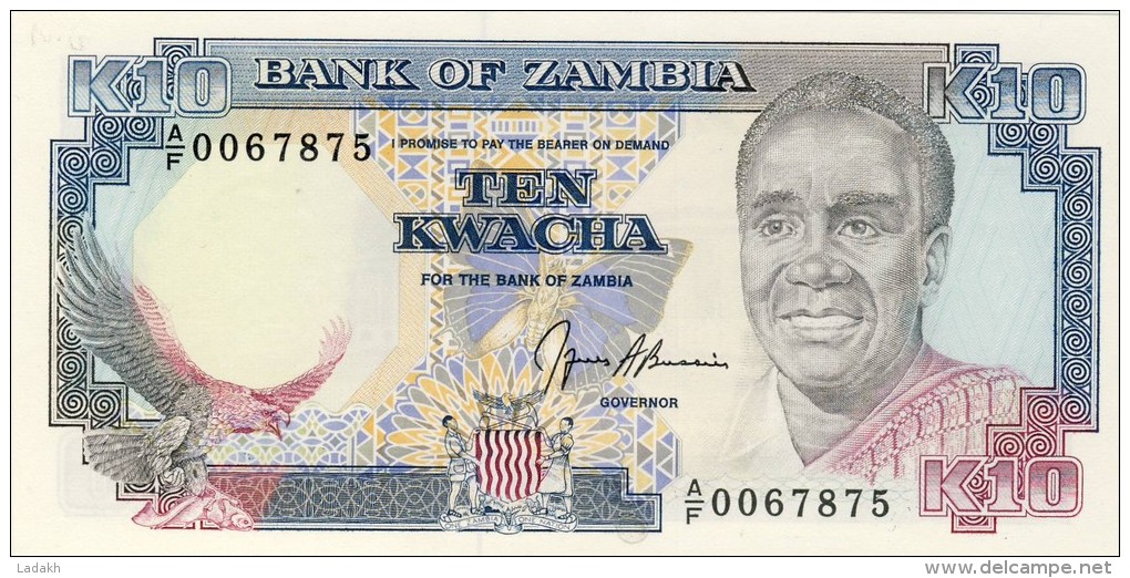 BILLET # ZAMBIE # 1989 # 10 KWACHA  # PICK 31 #  NEUF# - Zambia