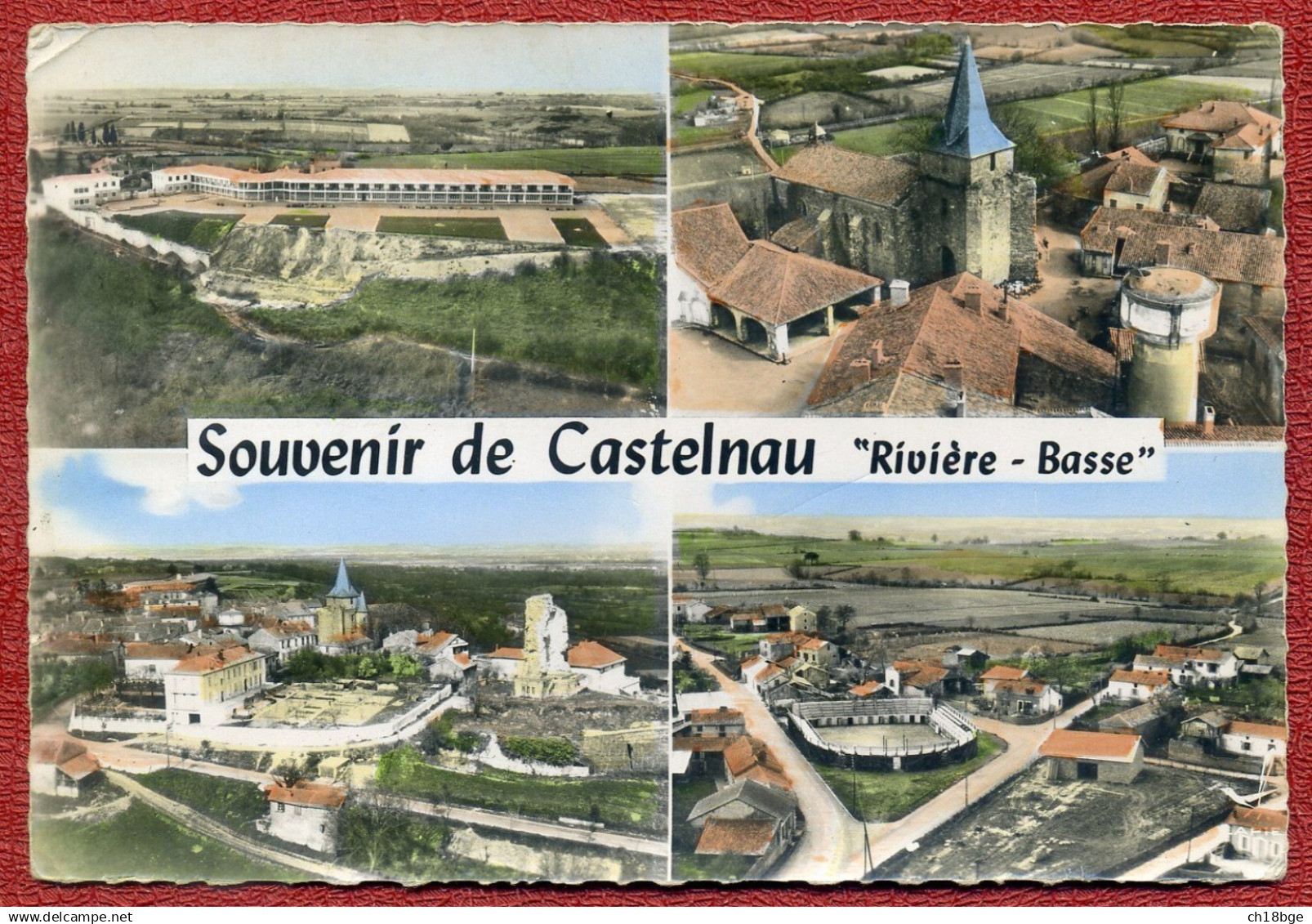 CSM : 65 - Castelnau " Rivière Basse" : Souvenir De Castelnau : Multivues ( 4 ) ( Colorisée ) - Castelnau Riviere Basse