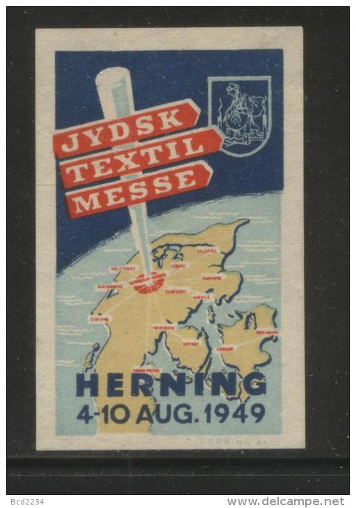 DENMARK 1949 HERNING TEXTILE CLOTHING FAIR NO GUM POSTER STAMP NHM CINDERELLA ERINOPHILATELIE AIRCRAFT - Neufs