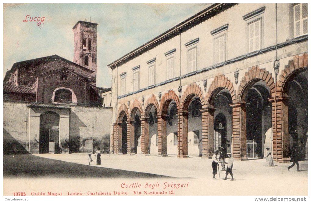 [DC6743] LUCCA - CORTILE DEGLI SVIZZERI - Old Postcard - Lucca