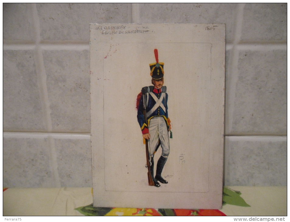 QUADRETTO CARABINIERE REGNO DI SARDEGNA 1815 VINTAGE - Altri & Non Classificati