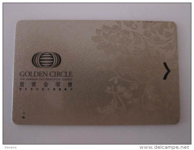 China Hotel Key Card, Golden Circle For  Shangri-La's Privileged Guests - Sin Clasificación