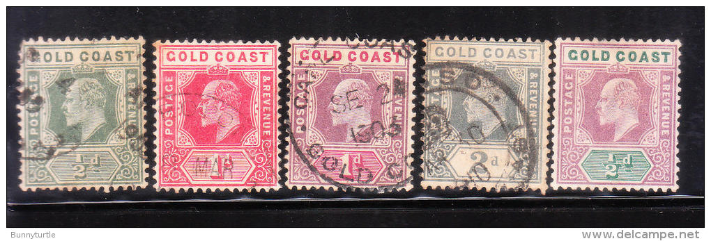 Gold Coast 1902-08 King Edward VII 5v Used - Costa D'Oro (...-1957)