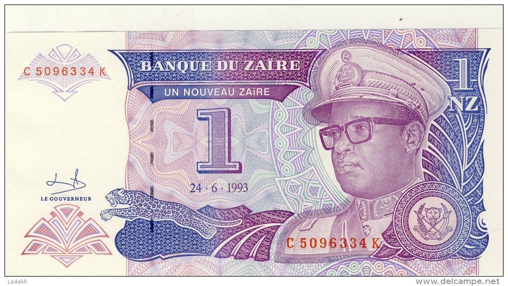 BILLET # ZAIRE # 1993 #1 NOUVEAU ZAIRE  # PICK 52 #  NEUF # - Zaïre