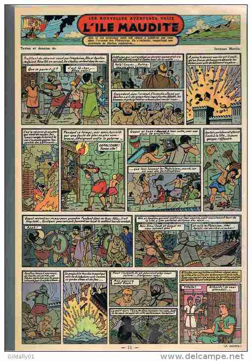 ALIX - Jacques Martin.    (Page Du "Journal TINTIN".  1951) (Plastifiée Idéal Pour Set De Table) - Original Drawings