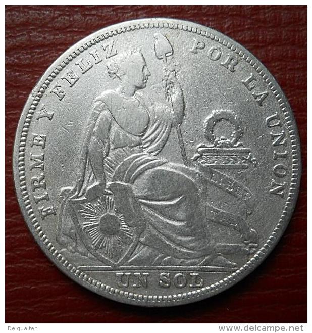 Peru 1 Sol 1924 Silver - Perú