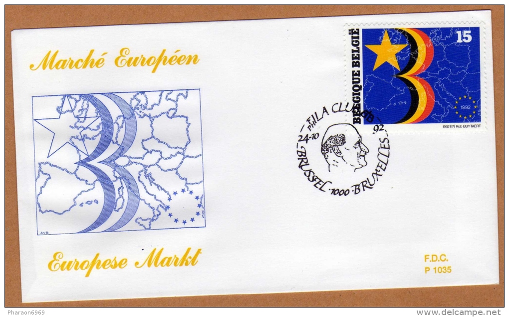 Enveloppe FDC Marché Européen - 1992