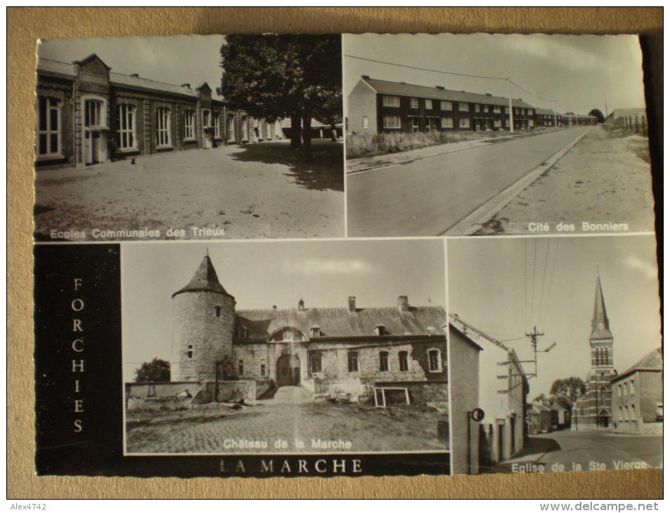 Forchies La Marche : écoles Communales Des Trieux, Cité Des Bonniers, Château De La Marche, église De La St Vierge - Fontaine-l'Evêque
