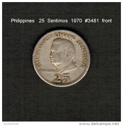 PHILIPPINES    25  SENTIMOS   1970  (KM # 199) - Philippinen