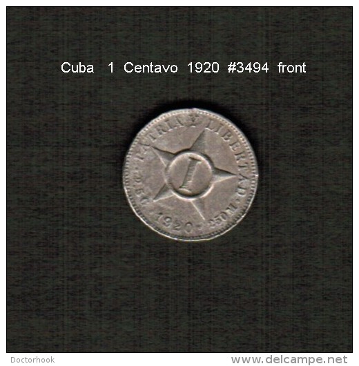 CUBA    1  CENTAVO   1920  (KM # 9.1) - Cuba