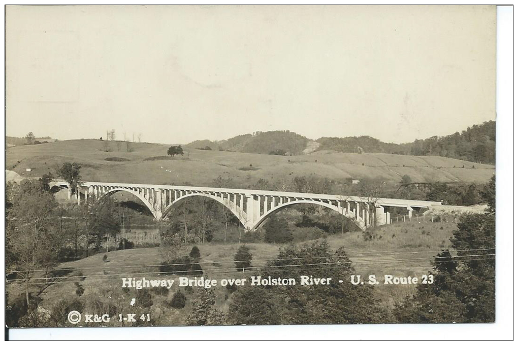 Highway Bridge Over Holston River, U.S. Route 23, Tennessee, TN, 1931 RPPC Real Photo Postcard # 8869 - Autres & Non Classés