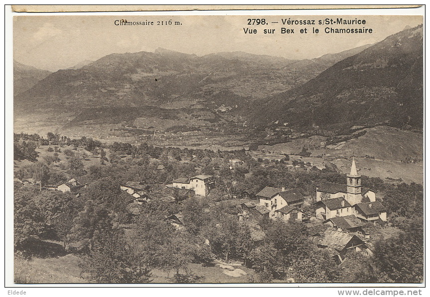 Verossaz S St Maurice Vue  Sur Bex Et Le Chamossaire  Photo Co - Saint-Maurice