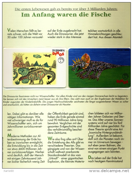 GERMANY: O-528 C & D 12/93 "Dinos Fur Kinder" In Folder. Unused - O-Series : Séries Client