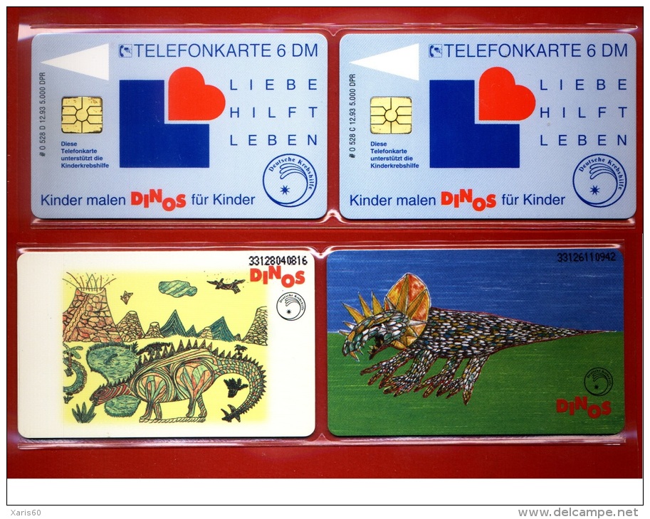 GERMANY: O-528 C & D 12/93 "Dinos Fur Kinder" In Folder. Unused - O-Reeksen : Klantenreeksen